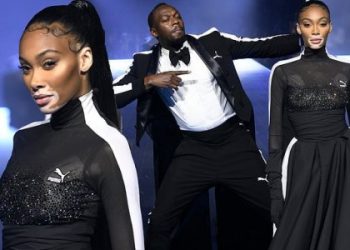 Usain Bolt défile à la Fashion Week de New York